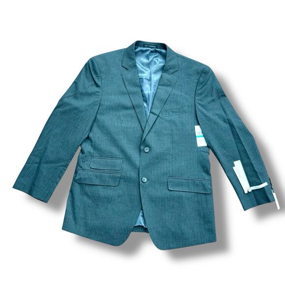 NWT Perry Ellis Portfolio Men’s Size 40S Gray 2-Button Blazer Sport Coat Jacket - Picture 1 of 7